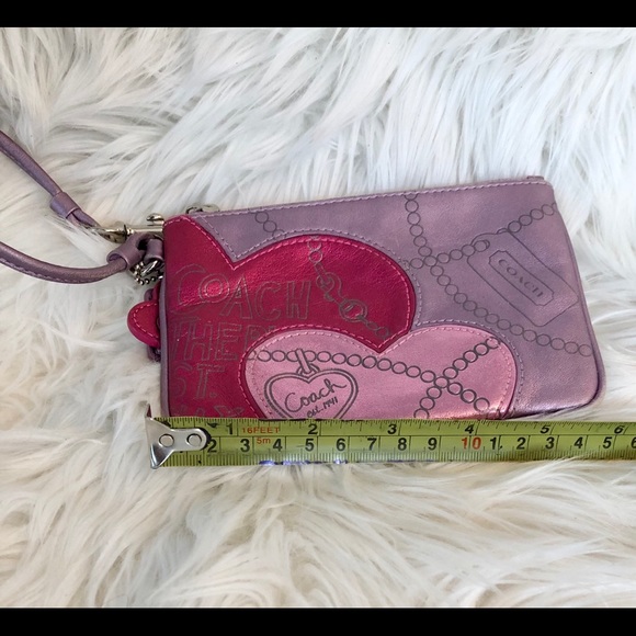 Coach Wristlet, Pink and Purple Metallic, GUC - Picture 8 of 9